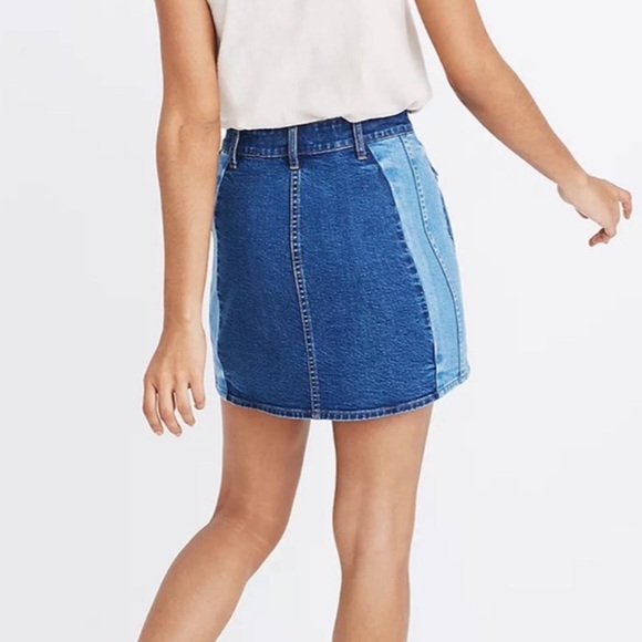 Madewell Pieced Beverly Denim Skirt - Picture 4 of 10